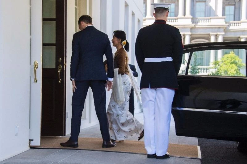 Bà Suu Kyi được chào mừng đến Nhà trắng ngày 14-9. 