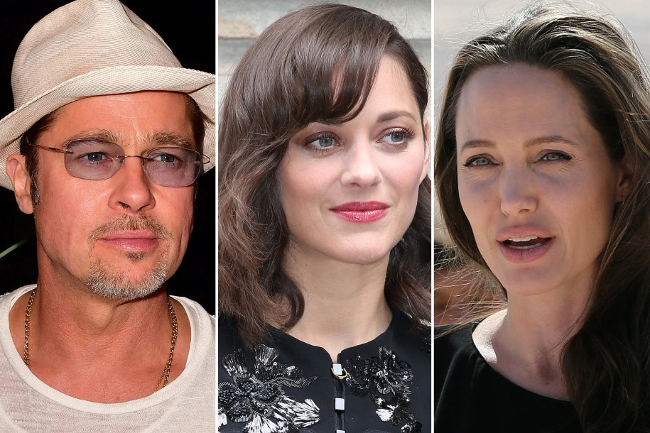 Brad Pitt bị vợ ly hôn vì lăng nhăng với bạn diễn Marion Cotillard (giữa)? 