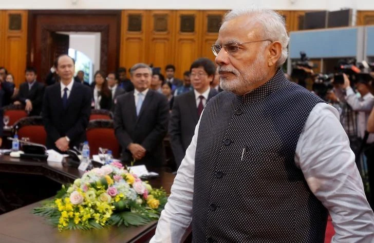 Thủ tướng Ấn Độ Narendra Modi trong chuyến thăm Việt Nam ngày 3-9.