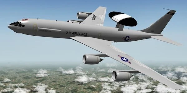 Máy bay cảnh báo sớm E-3 của Mỹ. 