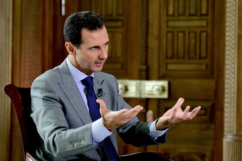 Tổng thống Syria Basher al-Assad trong một cuộc trả lời phỏng vấn một tờ báo Nga tháng trước. 
