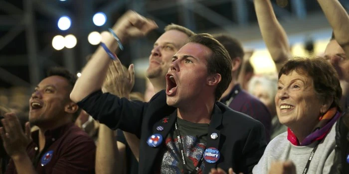 Người ủng hộ Clinton ở New York. 