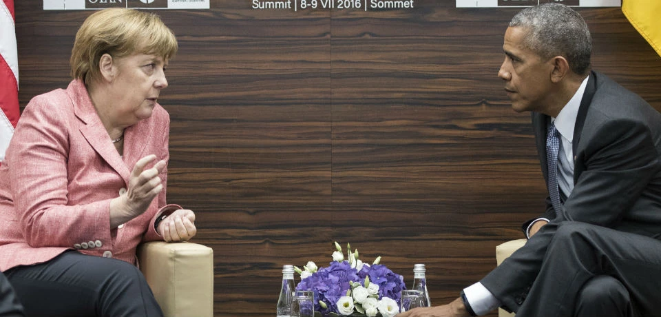 Thủ tướng Merkel và Tổng thống Obama trong một lần gặp nhau. 