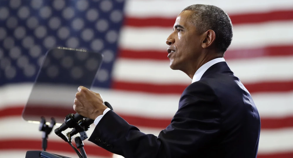 Tổng thống Obama phát biểu tại căn cứ không quân MacDill ở Tampa (Florida) ngày 6-12. Ảnh: GETTY IMAGES