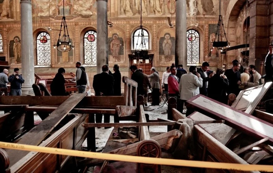 Hiện trường đánh bom. Ảnh: AP 