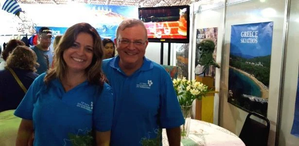 Đại sứ Hy Lạp Kyriakos Amiridis và vợ Françoise. Ảnh: THE SUN