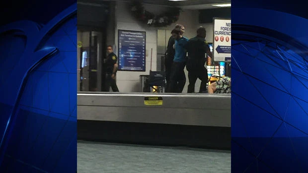 Thủ phạm bị bắt tại sân bay. Ảnh: NBC