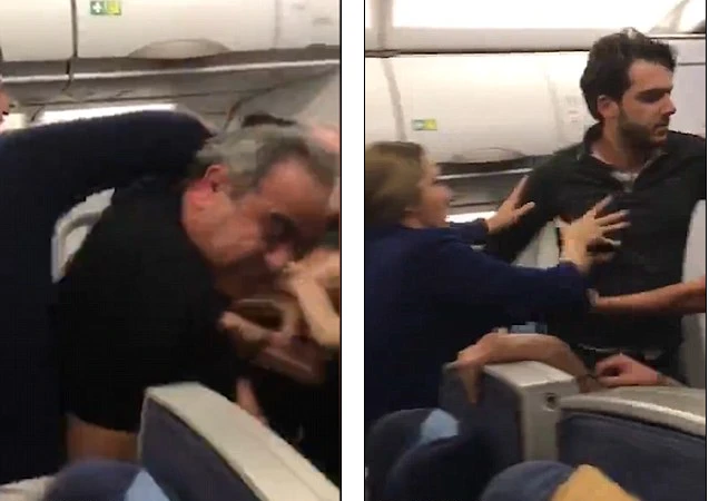 Vụ ẩu đả xảy ra khi máy bay đang bay ở độ cao hơn 9000m. Ảnh: DAILY MAIL