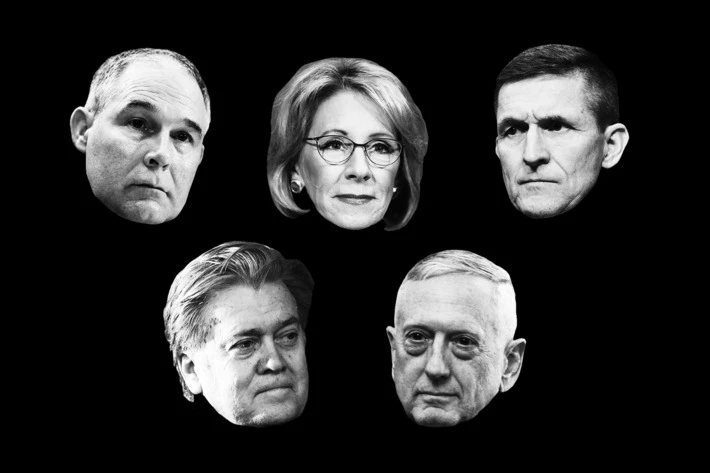 Một số thành viên nội các ông Trump. Ảnh: GETTY IMAGES