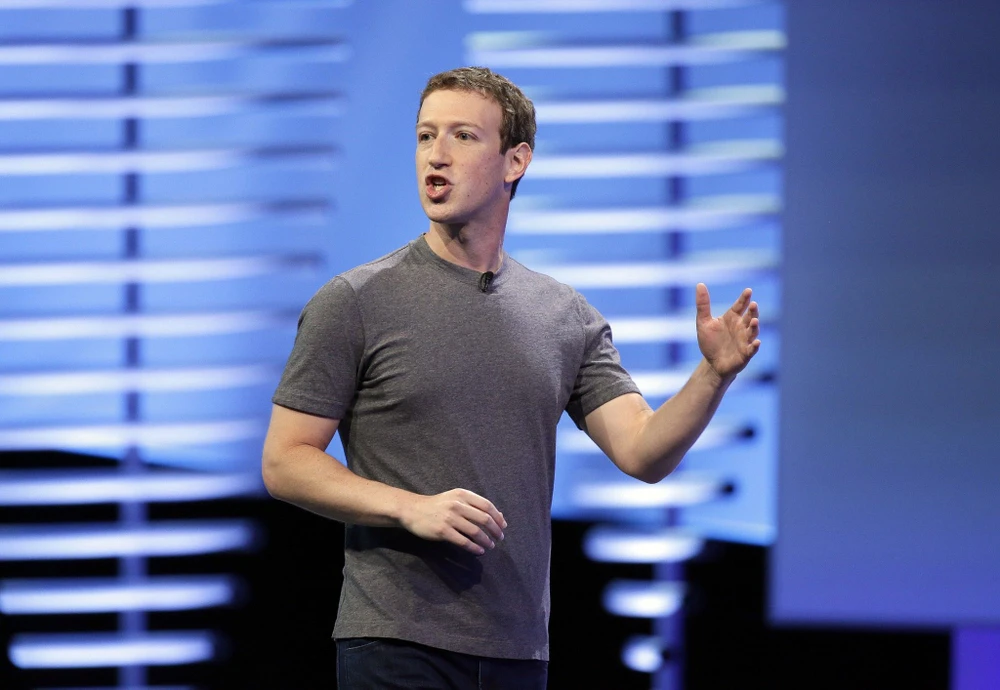 Tổng Giám đốc Facebook Mark Zuckerberg phát biểu tại một hội nghị ở San Francisco (Mỹ) năm 2016. Ảnh: AP