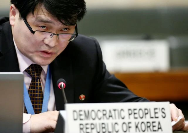 Đại diện ngoại giao Triều Tiên tại LHQ Ju Yong Choi. Ảnh: REUTERS