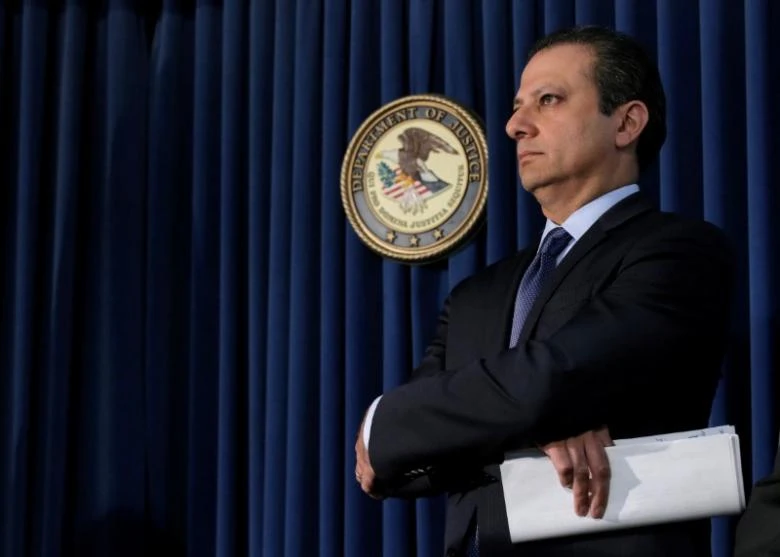 Trưởng công tố quận Manhattan (New York) Preet Bharara. Ảnh: REUTERS