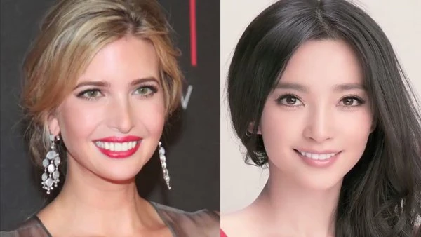 Tân Hoa xã so sánh hình ảnh cô Ivanka và nữ diễn viên Trung Quốc Lý Băng Băng. Ảnh: THX