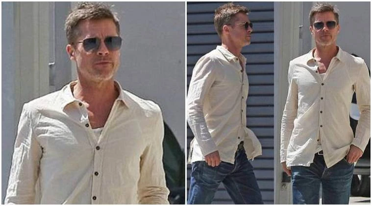 Brad đã gầy đi và hốc hác rất nhiều sau khi chia tay với Angelina. Ảnh: INDIAN EXPRESS