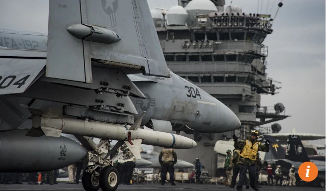 Tàu sân bay USS Carl Vinson của Mỹ. Ảnh: SCMP