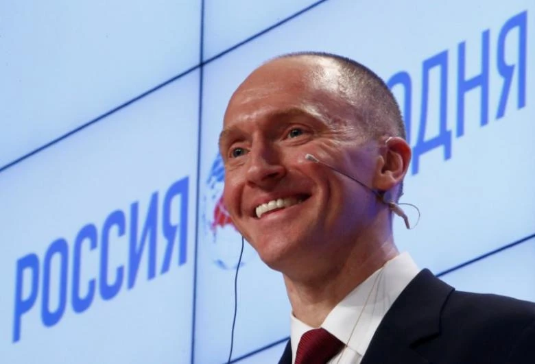 Ông Carter Page trong một sự kiện phát biểu tại Nga tháng 12-2016. Ảnh: REUTERS