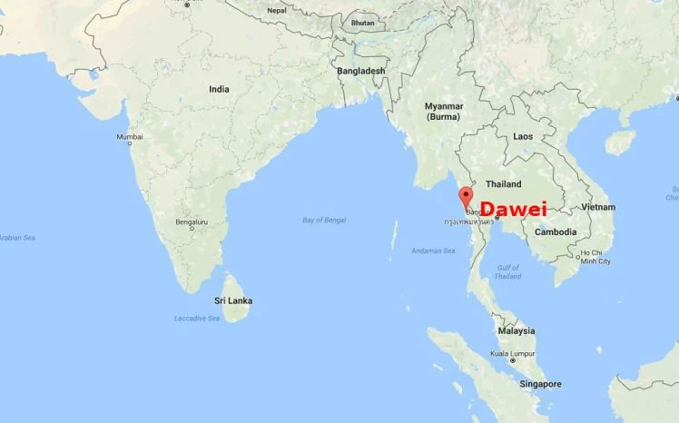 Máy bay mất tích gần khu vực thị trấn Dawei (Myanmar). Ảnh: METRO