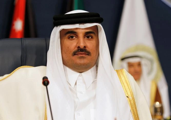 Quốc vương Qatar Tamim bin Hamad al-Thani tham dự hội nghị Liên đoàn Ả Rập năm 2014 tại Kuwait. Ảnh: REUTERS