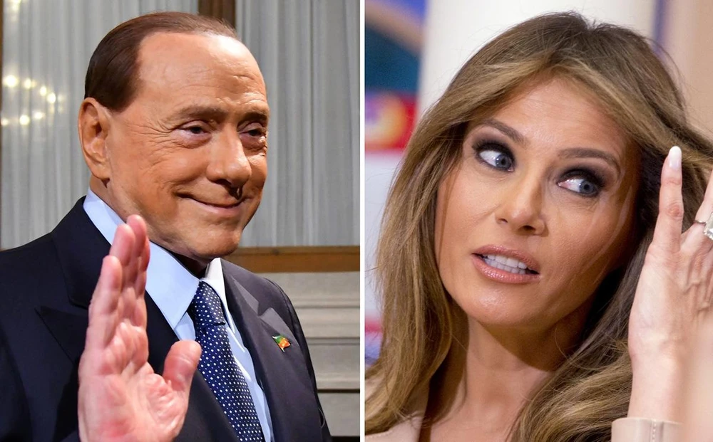 Cựu Thủ tướng Ý Berlusconi nói ông thích Đệ nhất phu nhân Mỹ Melania Trump. Ảnh: AP