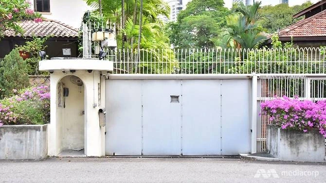 Căn nhà số 38 Oxley, tâm điểm tranh cãi giữa anh em Thủ tướng Lý Hiển Long. Ảnh: CHANNEL NEWS ASIA