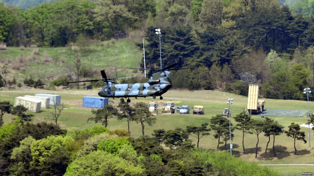Hệ thống tên lửa THAAD tại Hàn Quốc. Ảnh: REUTERS