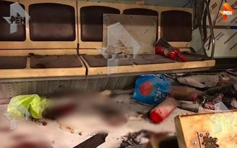 Đánh bom tàu điện Saint Peterburg. Ảnh: TWITTER