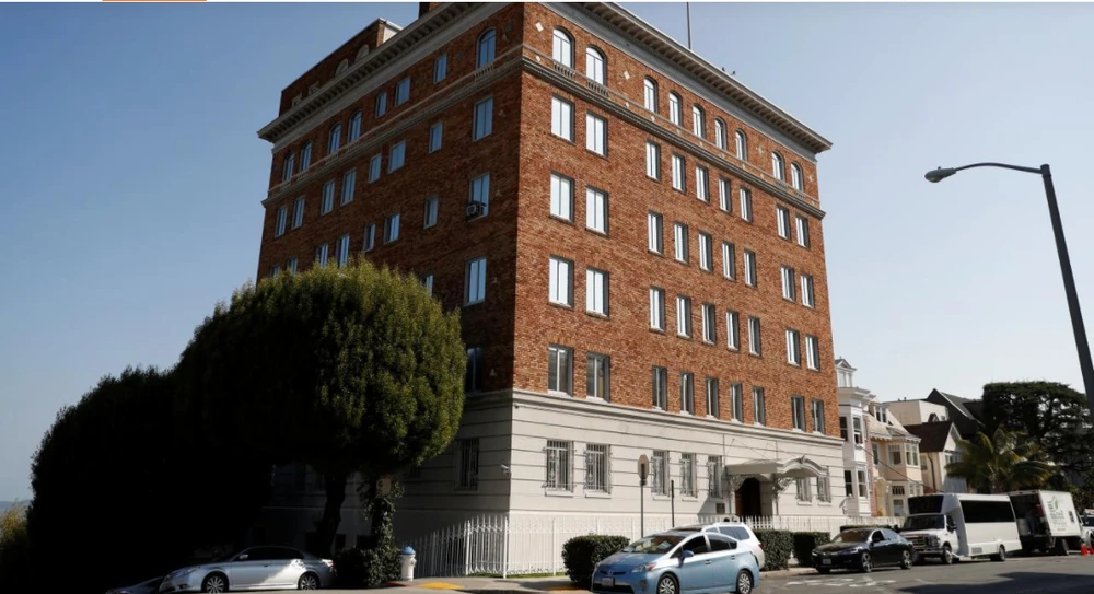 Trụ sở tổng lãnh sự quán Nga ở San Francisco, California (Mỹ). Ảnh: REUTERS