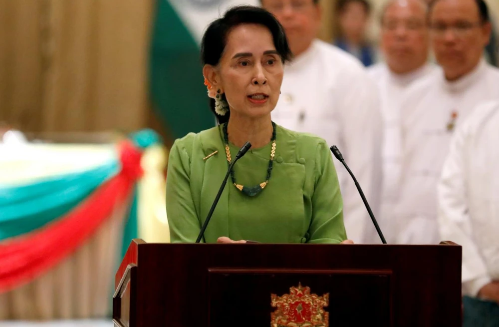 Cố vấn Nhà nước Myanmar Aung San Suu Kyi. Ảnh: REUTERS