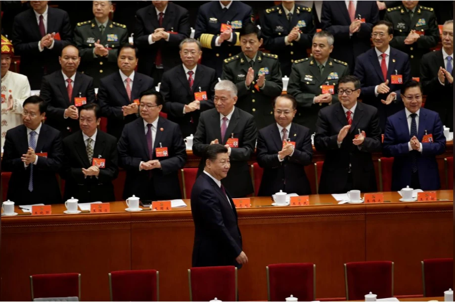 Chủ tịch Tập Cận Bình đến tham dự đại hội ngày 18-10. Ảnh: REUTERS