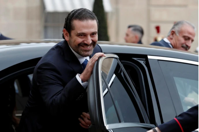 Thủ tướng Lebanon Saad al-Hariri sau cuộc gặp với Tổng thống Pháp Emmanuel Macron tại Điện Elysee ở Paris (Pháp) ngày 18-11. Ảnh: REUTERS