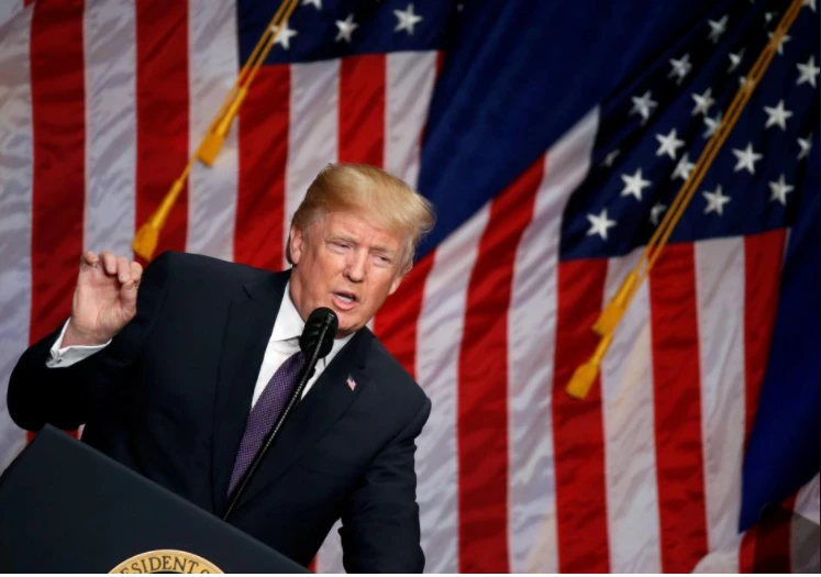 Tổng thống Mỹ Donald Trump phát biểu về chính sách an ninh quốc gia mới của Mỹ, tại Washington (Mỹ) ngày 18-12. Ảnh: REUTERS