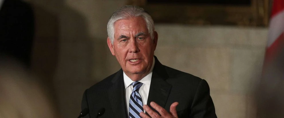 Ngoại trưởng Mỹ Rex Tillerson trong cuộc họp báo sau cuộc họp tại Ottawa, Ontario (Canada) ngày 19-12, khẳng định Nhà Trắng ủng hộ đối thoại với Triều Tiên. Ảnh: REUTERS