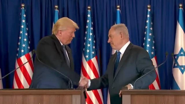 Tổng thống Mỹ Donald Trump (trái) tiếp Thủ tướng Israel Benjamin Netanyahu sang thăm Mỹ đầu năm nay. Ảnh: WHITE HOUSE