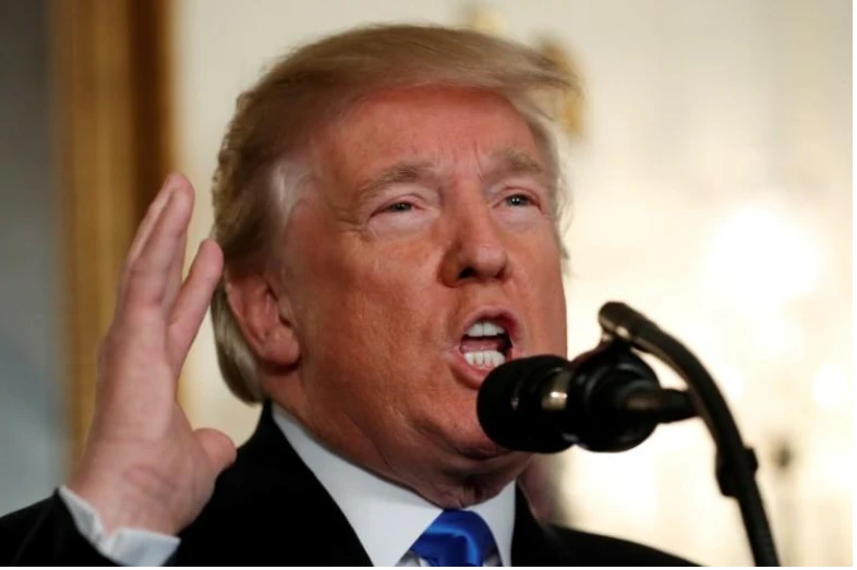 Tổng thống Mỹ Trump đe dọa ngưng viện trợ Palestine. Ảnh: REUTERS