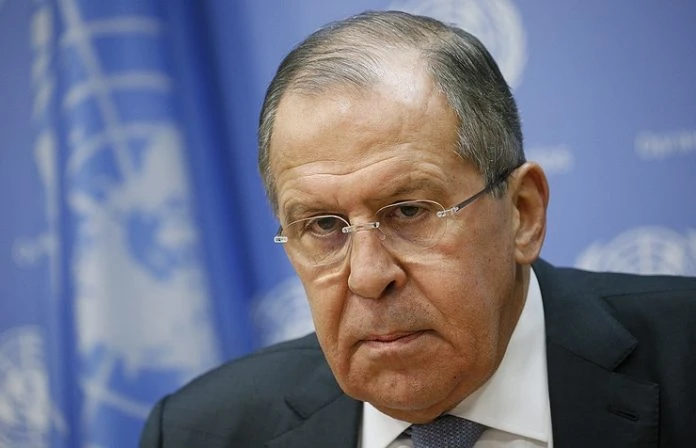 Ngoại trưởng Nga Sergey Lavrov trong cuộc họp báo ngày 19-1 tại trụ sở LHQ ở New York (Mỹ), cáo buộc Mỹ đang muốn lập một chính phủ khác nữa ở Syria. Ảnh: TASS