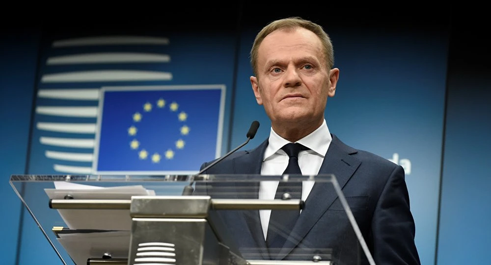 Chủ Hội đồng Liên minh châu Âu Donald Tusk cho biết sẽ triệu hồi đại sứ EU tại Nga. Ảnh: AFP