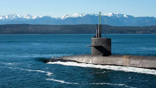 Tàu ngầm tàng hình USS Henry M. Jackson lớp Ohio trang bị tên lửa đạn đạo. Ảnh: US NAVY