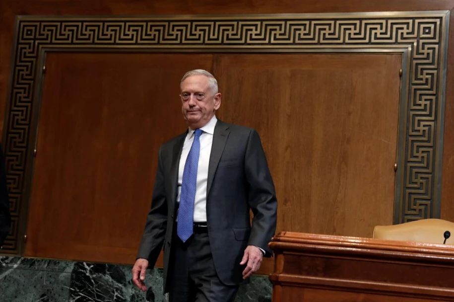 Bộ trưởng Mattis tại buổi lễ mãn nhiệm Tư lệnh Bộ Chỉ huy Thái Bình Dương của Đô đốc Harry Harris tại Hawaii ngày 30-5. Ảnh: REUTERS