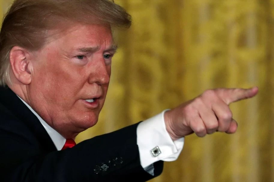 Tổng thống Mỹ Donald Trump trong một cuộc họp tại Nhà Trắng ngày 18-6. Ảnh: REUTERS