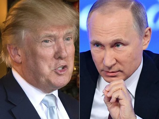 Tổng thống Mỹ Trump (trái) nói sẽ bàn chuyện Syria, Ukraine khi gặp Tổng thống Nga Putin (phải). Ảnh: AFP