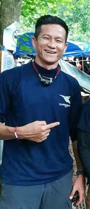 Thợ lặn Samarn Poonan, cựu thành viên đơn vị đặc nhiệm hải quân Thái Lan, tham gia cứu hộ đội bóng nhí thiệt mạng tối 5-7 vì thiếu ô xy. Ảnh: GUARDIAN