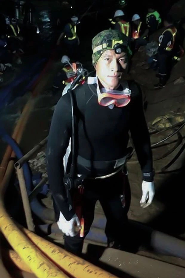 Thợ lặn Samarn, cựu binh Thai Seals thiệt mạng sáng sớm 6-7 vì thiếu ô xy khi đang lặn cứu hộ trong hang động. Ảnh: ROYAL THAI NAVY