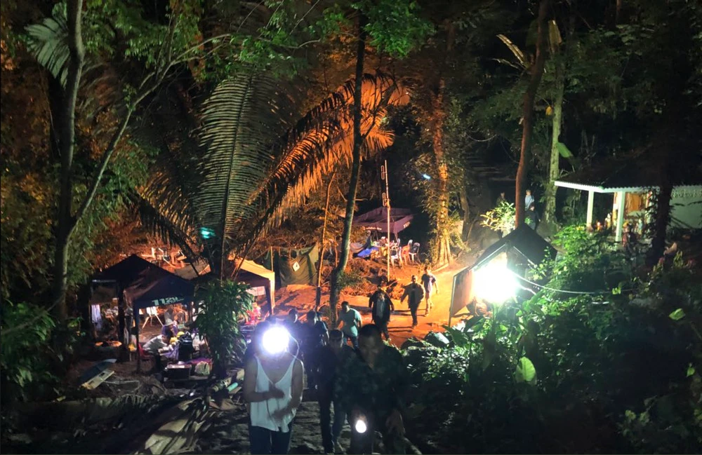 Hình ảnh khu vực hang động Tham Luang ông Elon Musk đưa lên TWITER sáng nay.