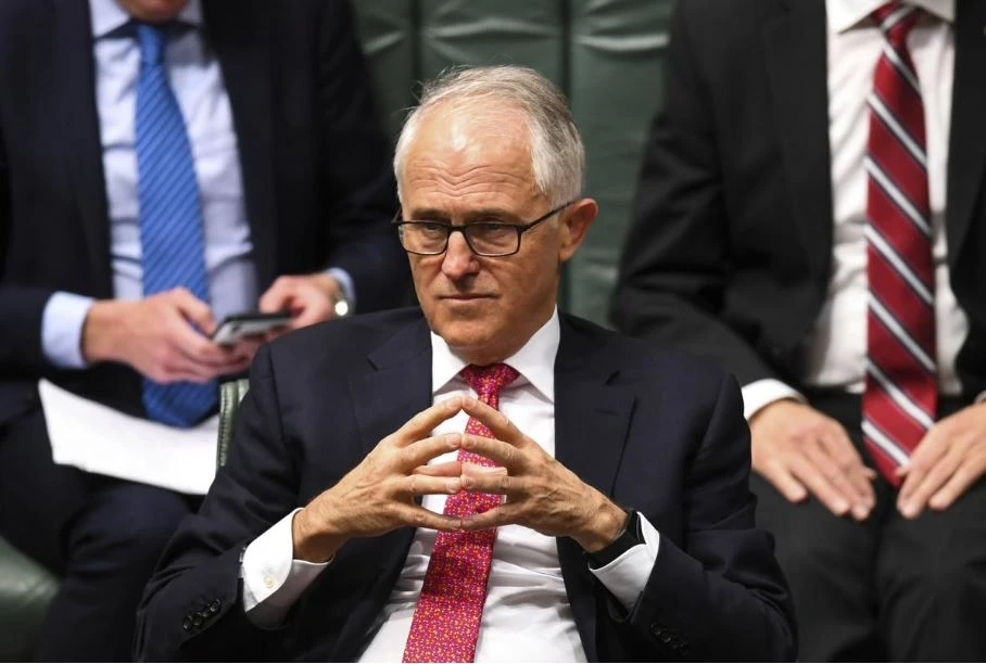 Thủ tướng Úc Malcolm Turnbull tại phiên chất vấn của Hạ viện Úc ngày 21-8. Ảnh: REUTERS