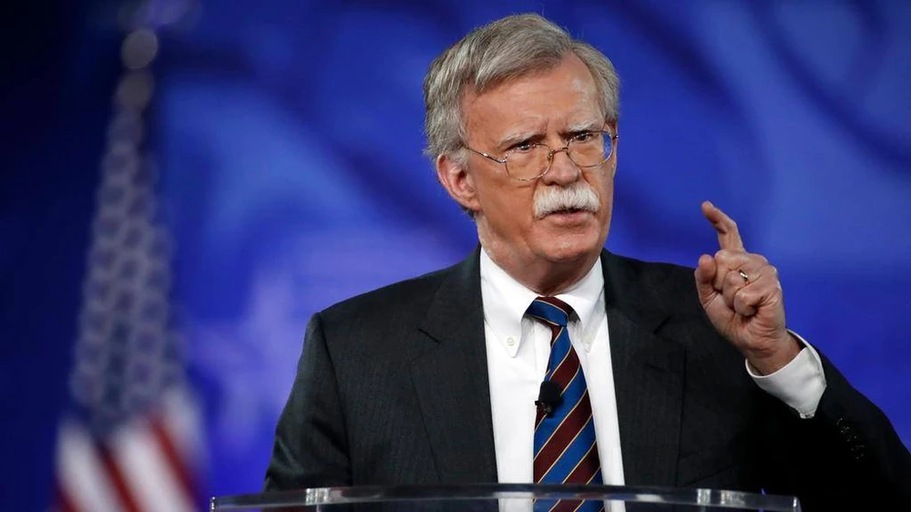 Cố vấn An ninh Quốc gia Mỹ John Bolton cảnh báo Trung Quốc có thể sẽ tìm cách can thiệp vào cuộc bầu cử giữa nhiệm kỳ của Mỹ vào tháng 11 tới. Ảnh: AP