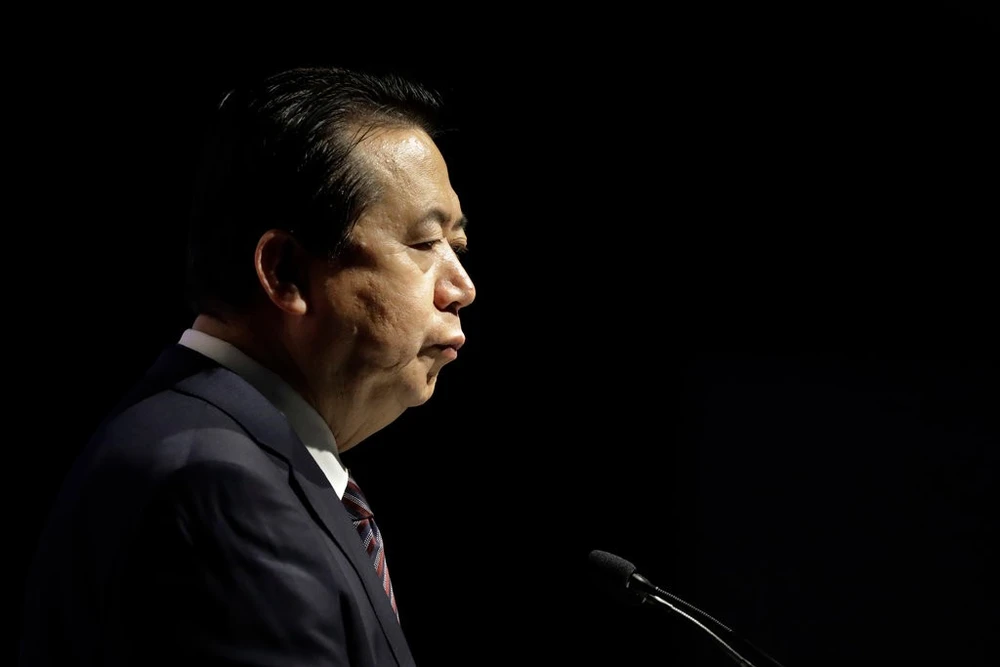 Chủ tịch Interpol Mạnh Hoàng Vĩ đang bị Trung Quốc điều tra. Ảnh: AP