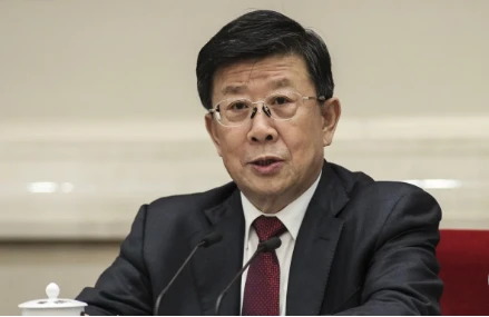 Bộ trưởng Bộ Công an Trung Quốc Triệu Khắc Chí họp khẩn Đảng ủy Bộ Công an tối qua. Ảnh: SCMP