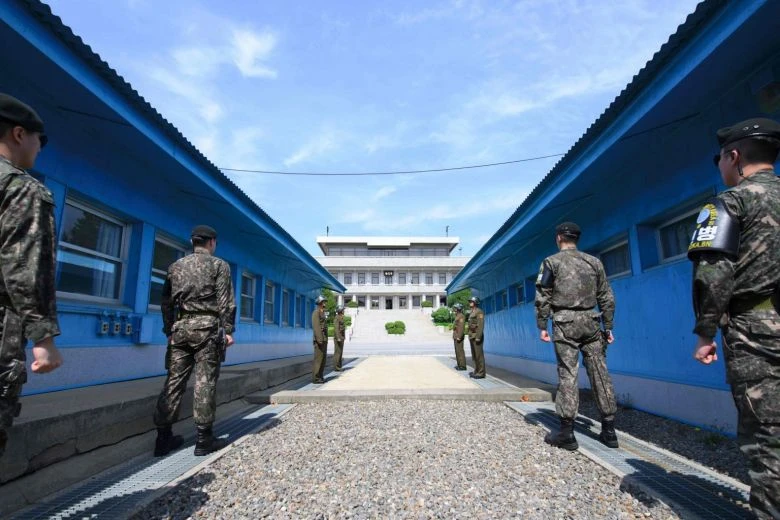 Khu An ninh chung trong khu phi quân sự liên Triều. Ảnh: AFP