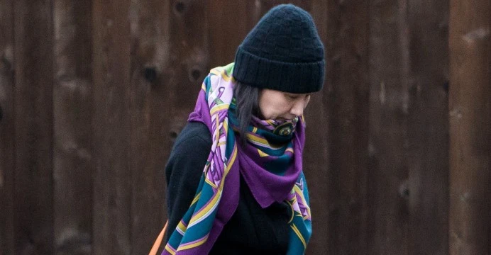 Bà Mạnh Vãn Châu đang được tại ngoại tại Canada. Ảnh: BLOOMBERG