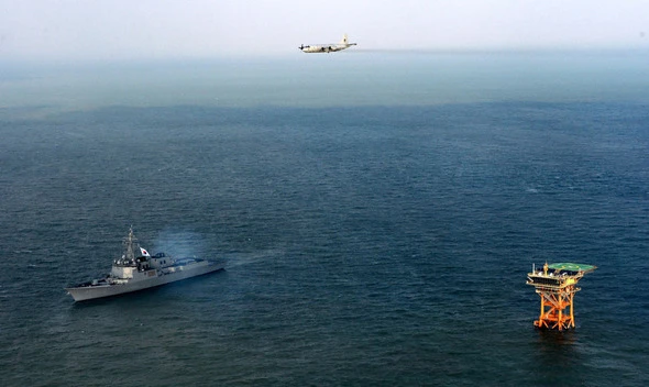 Vùng biển đảo Ieo, nơi Hàn Quốc và Trung Quốc đều tuyên bố chủ quyền. Ảnh: HANKYOREH